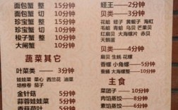 蒸汽海鲜各种海鲜时间