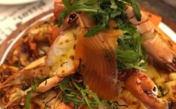 美味大盘海鲜披萨英文