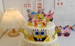海绵宝宝立体双层蛋糕怎么做？