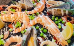 墨鱼汁海鲜饭 米饭生