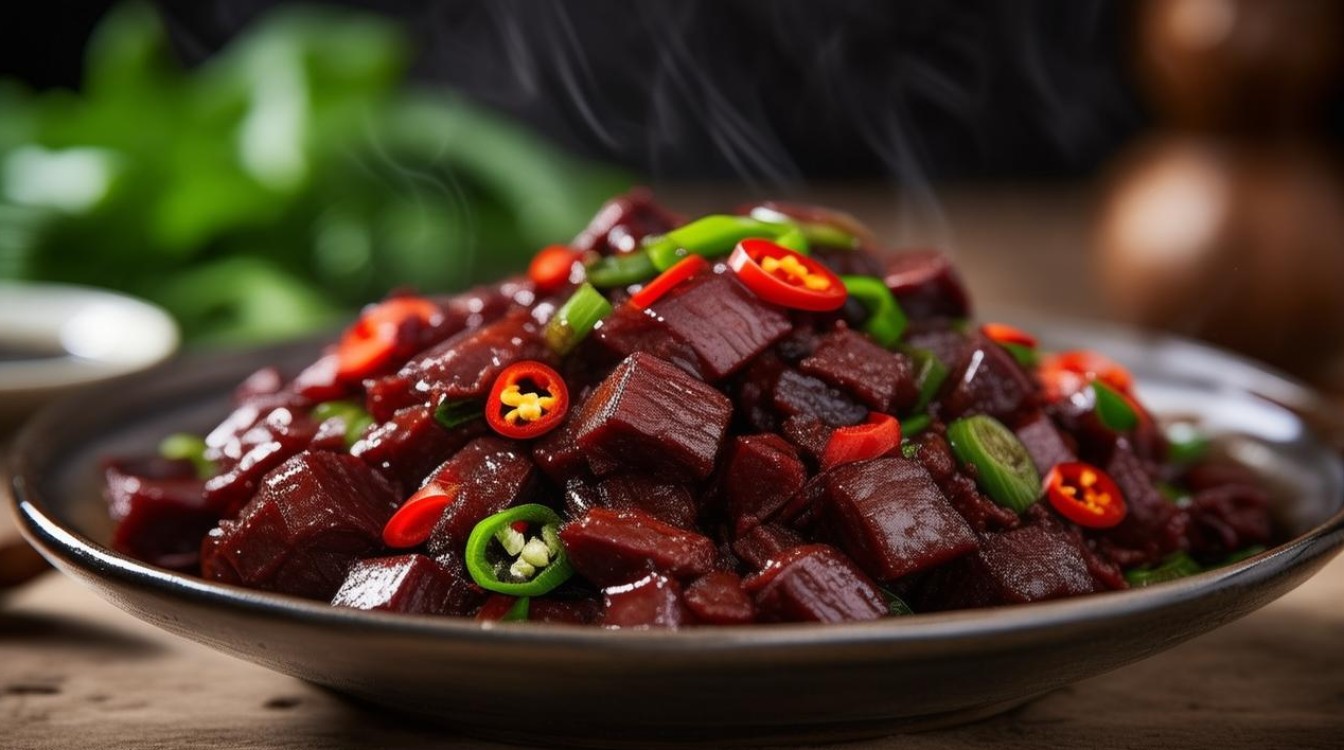 如何在家轻松做出美味的辣椒炒猪血？-图4