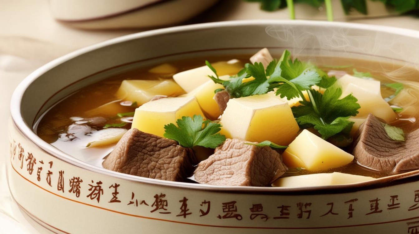 如何制作美味的牛肉豆腐土豆汤？-图1