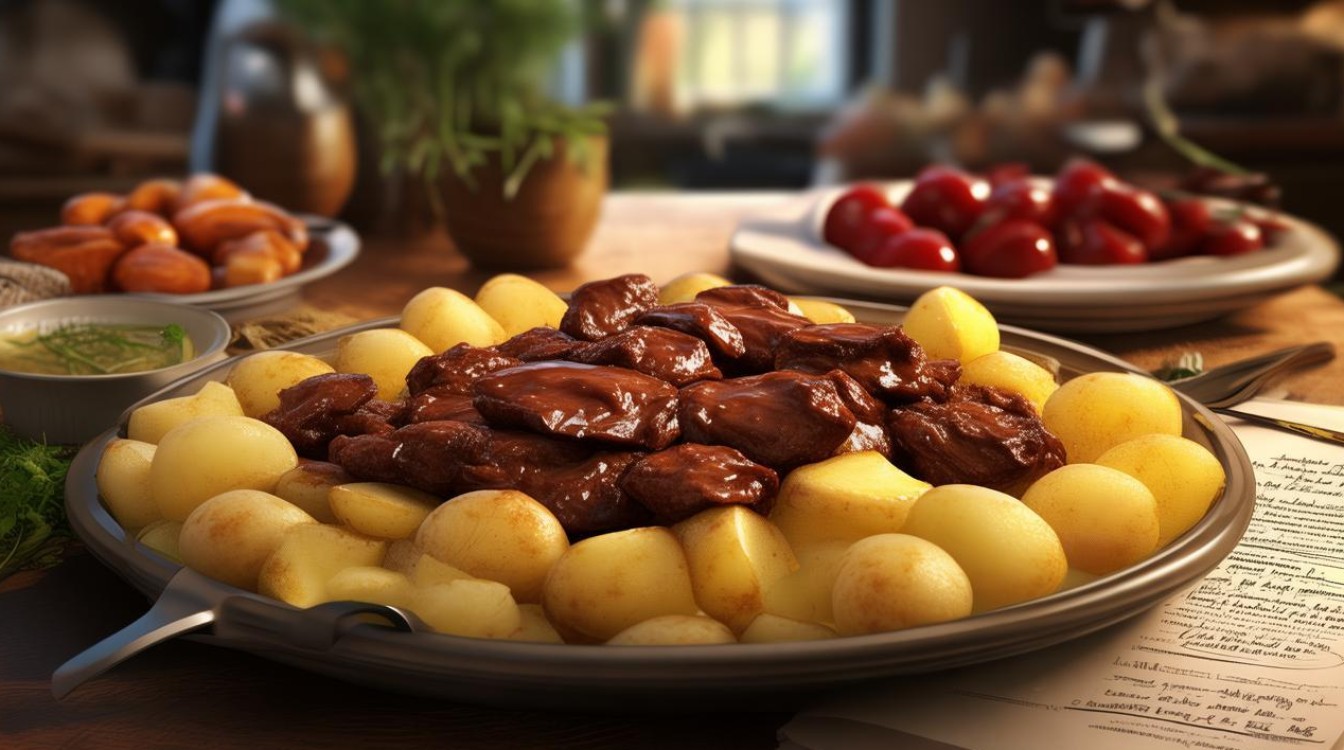 如何在家轻松做出美味的红烧肉土豆？-图4