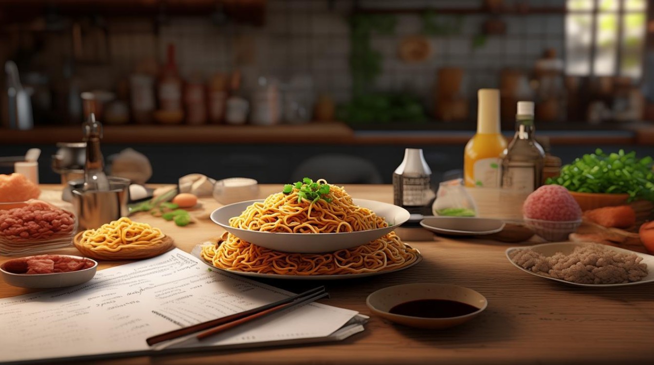 如何在家轻松做出美味的炸酱面？-图1