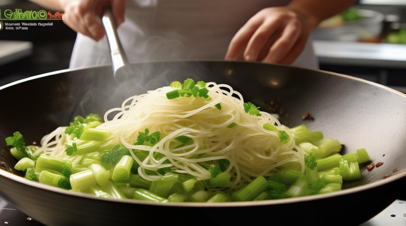 芹菜炒粉条的家常做法，芹菜炒粉条的家常做法视频-图1