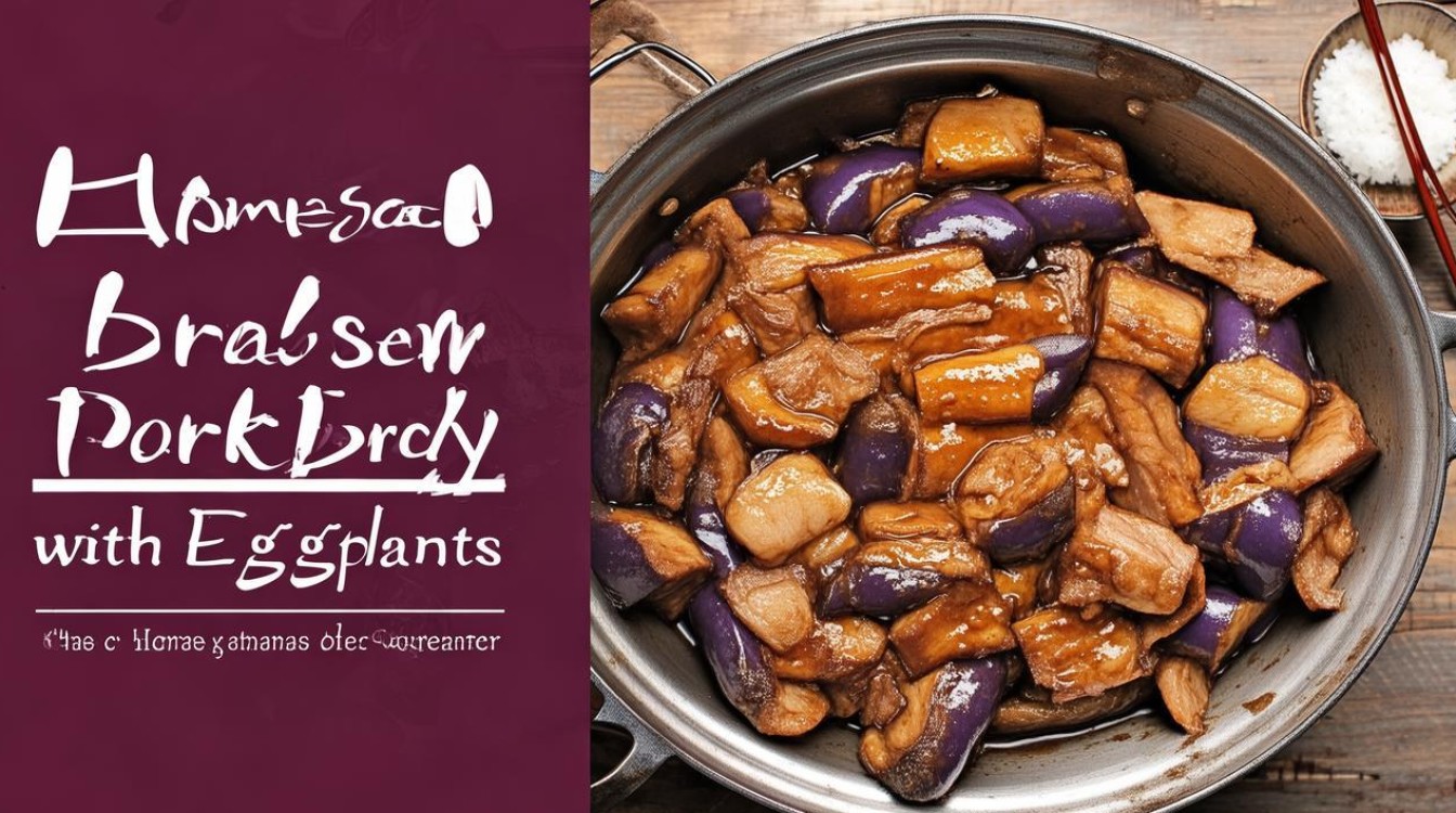 家常五花肉炖茄子，家常五花肉炖茄子好吃做法-图1