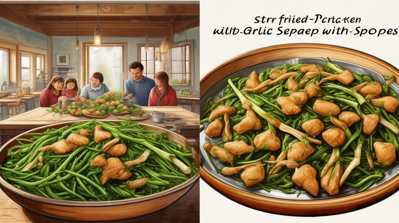 蒜苔炒鸡肉的家常做法，蒜苔炒鸡肉的家常做法大全家常-图1