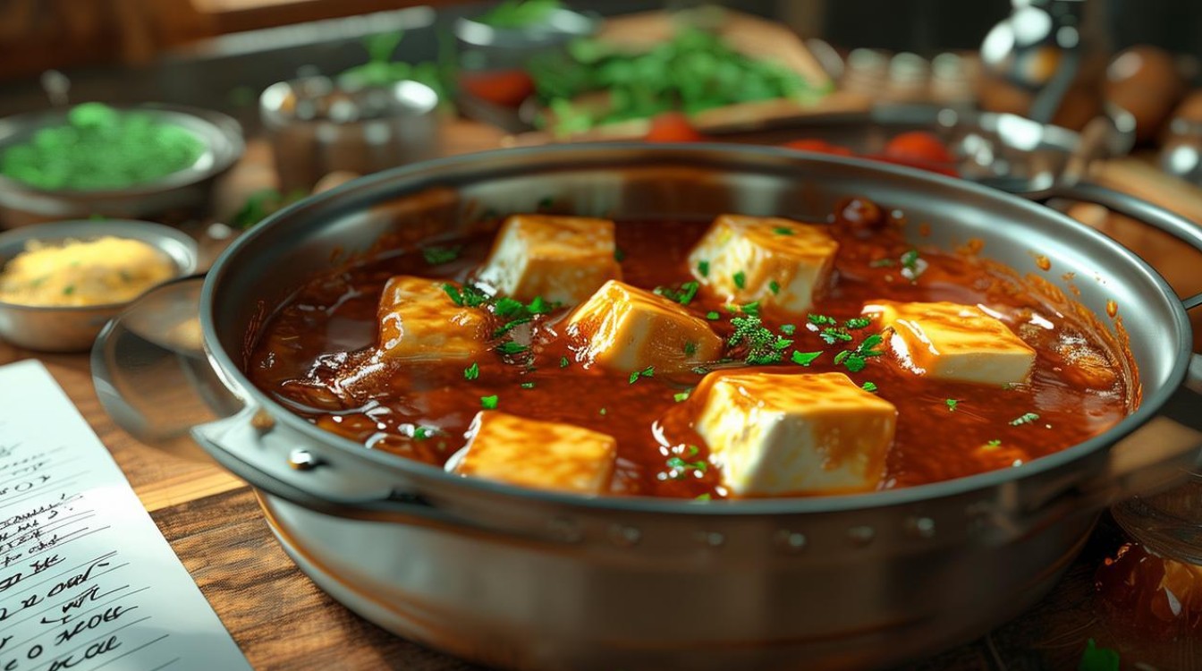 酱烧豆腐的家常做法，黄豆酱烧豆腐的家常做法-图1