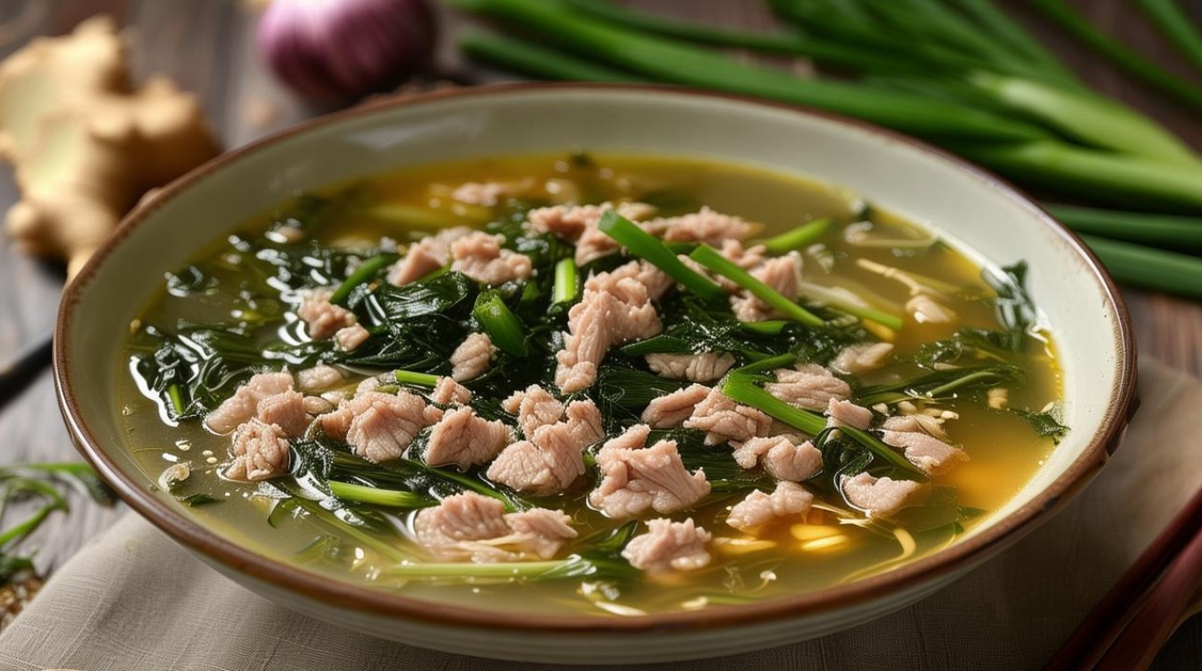 肉沫海带汤的做法，肉沫海带汤的做法大全家常-图1