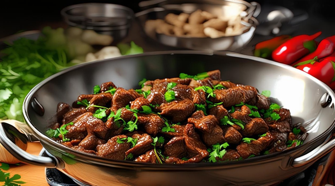 家常牛肉炒香菜，家常牛肉炒香菜的做法-图1