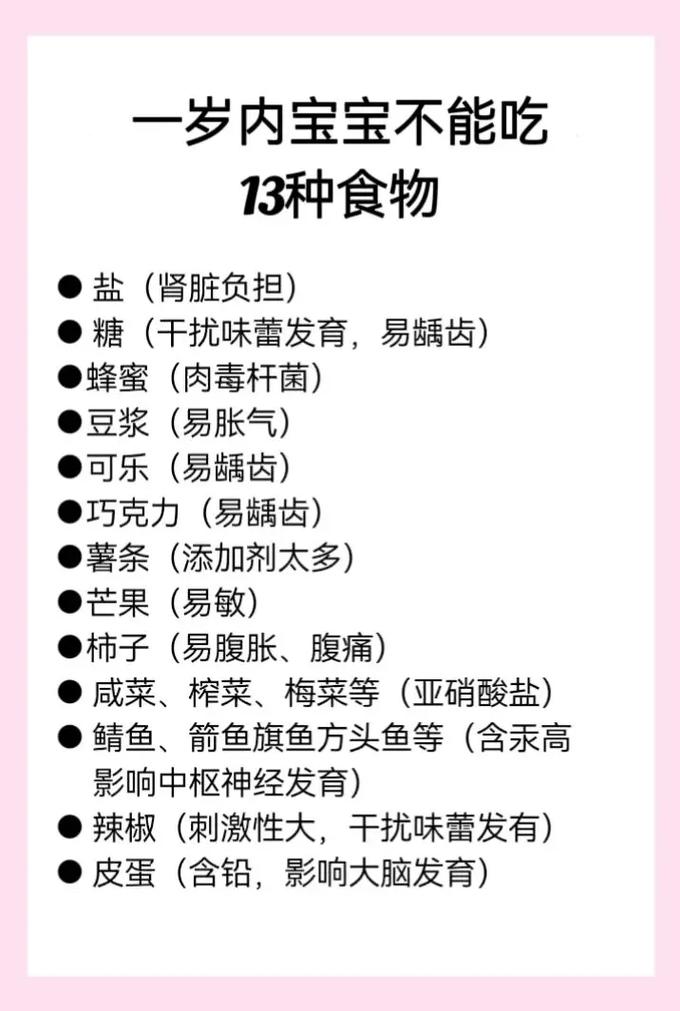 1岁后宝宝饮食禁区有哪些?需避开哪些食物?-图2 1岁后宝宝饮食禁区有哪些?需避开哪些食物?-图2