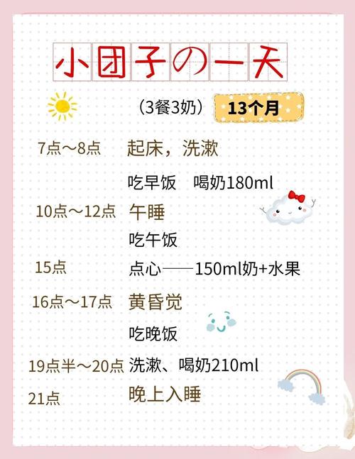 13个月宝宝一日三餐怎么安排？-图1