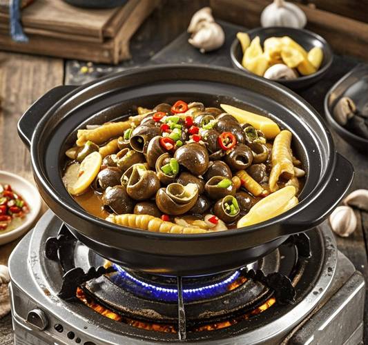 广西田螺海鲜煲的做法-图1