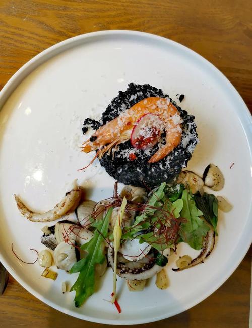 墨鱼汁海鲜饭 米饭生-图2