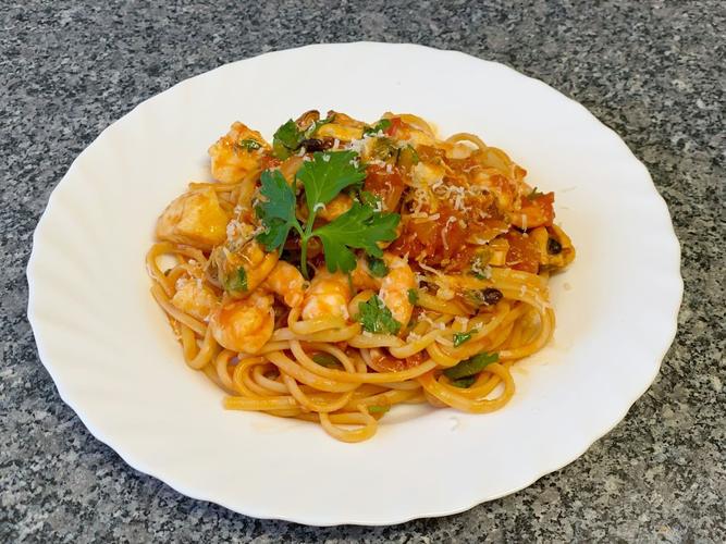 烤箱食谱 海鲜 意粉-图1
