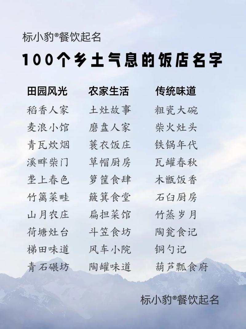 家常小饭馆名字哪家强？-图1
