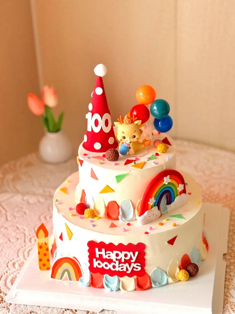 一百天宝宝的蛋糕图片-图2