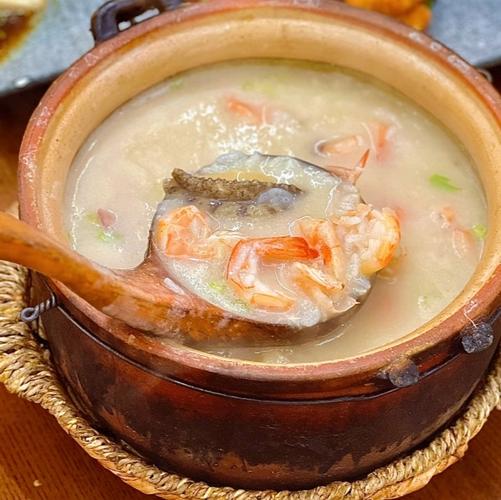 蒸海鲜熬粥，上下分层怎么吃？-图1
